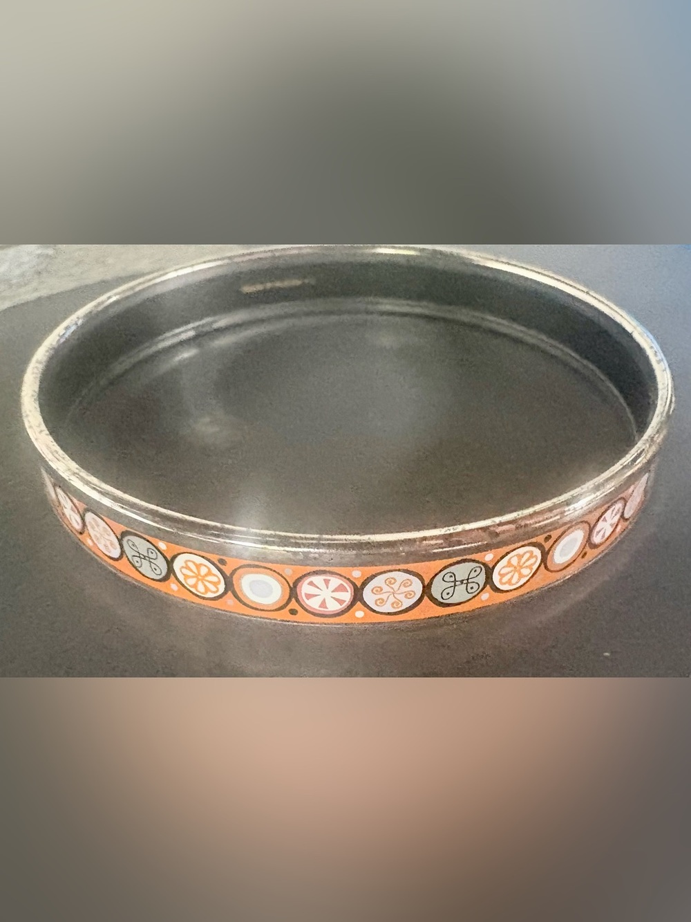 Authentic Vintage Hermès Paris Austria Orange Enamel Medallion L Bangle Bracelet - Picture 8 of 11